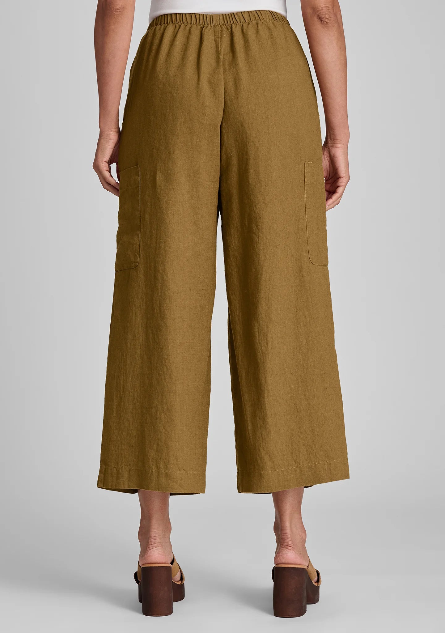 Modern Flood - Linen Pants With Elastic Waist - FINAL SALE