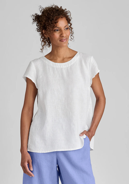 Tuck Back Tee - Linen T Shirt