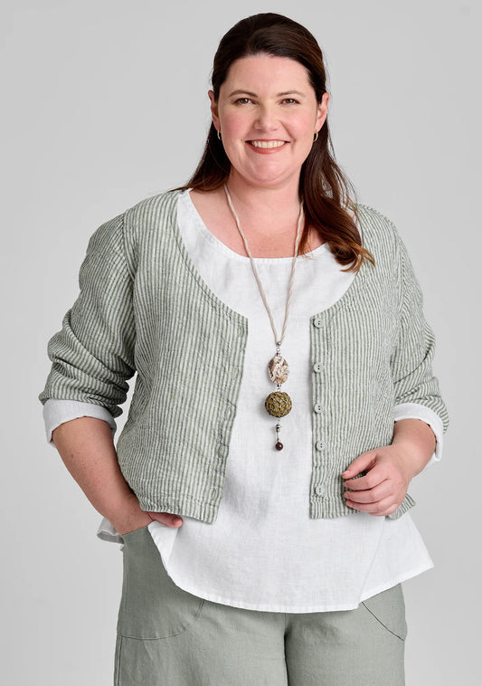 Vee Cardi - Linen Cardigan - FINAL SALE