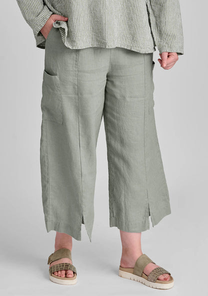 Modern Flood - Linen Pants With Elastic Waist - FINAL SALE