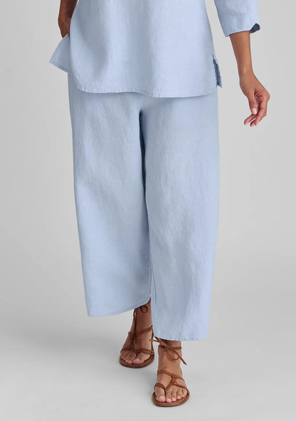Sociable Flood - Wide Leg Linen Pants - FINAL SALE