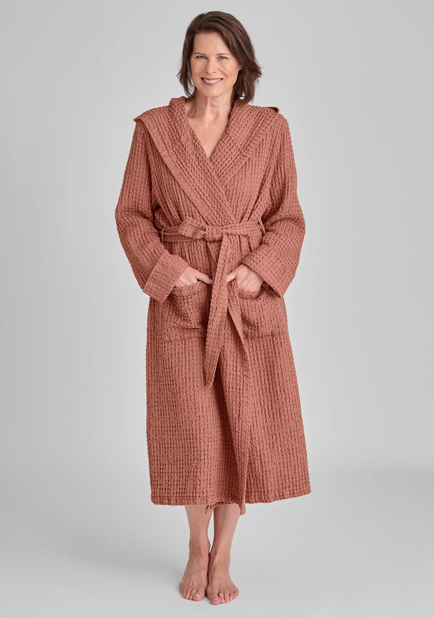Hooded Wrapper - Linen Robe - FINAL SALE