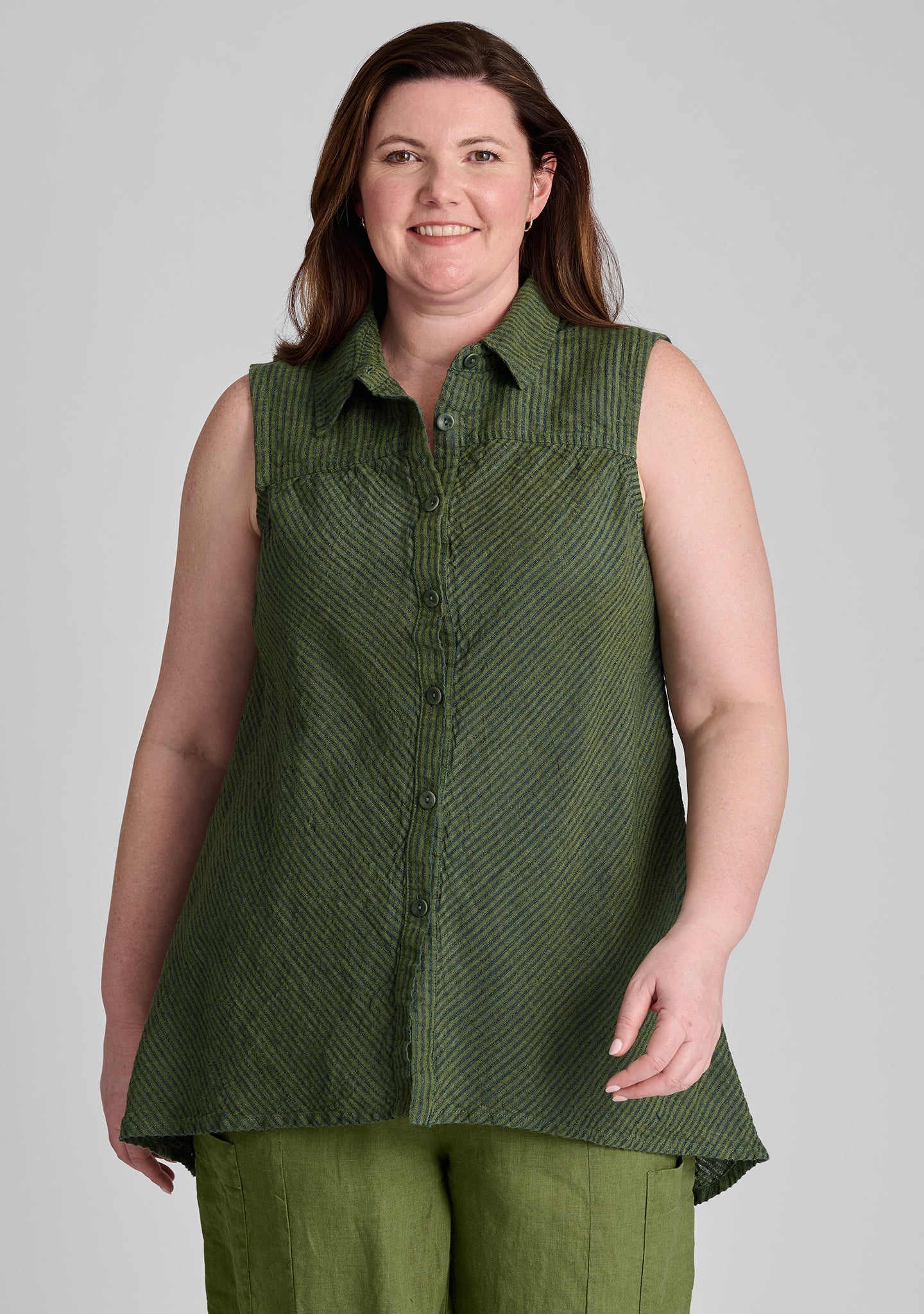 Skyline Blouse - Sleeveless Linen Blouse - FINAL SALE
