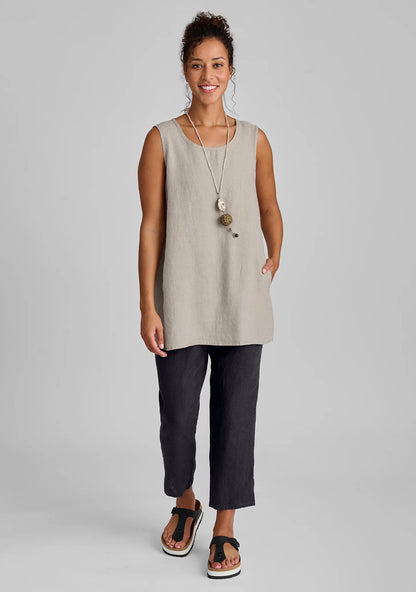 Side Pocket Tunic - Linen Tank Top - FINAL SALE