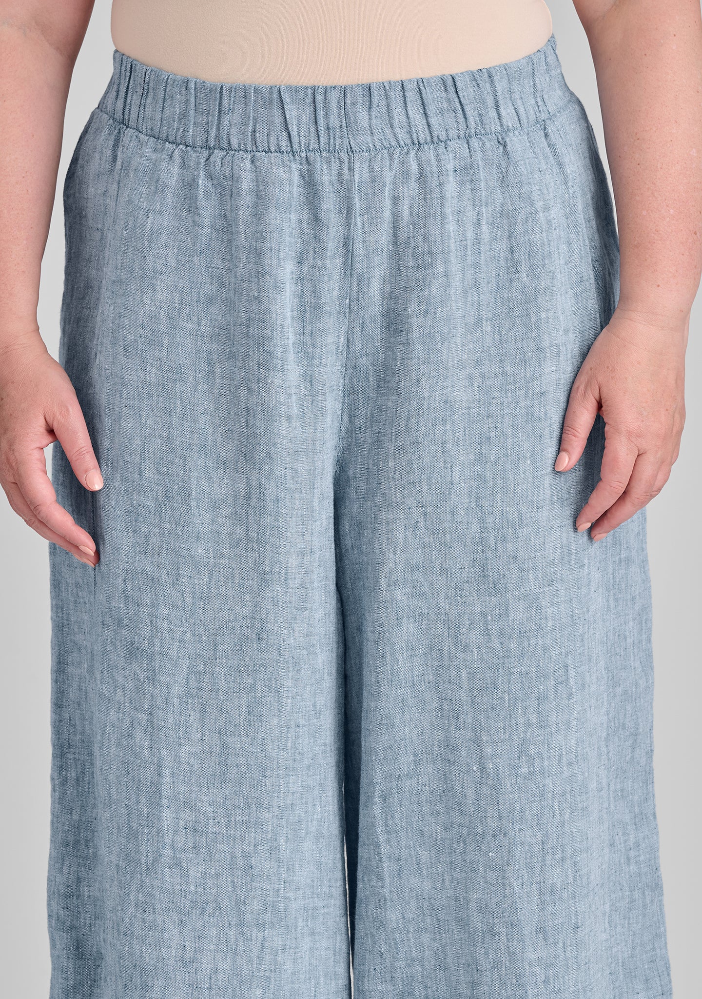 Panel Pant - Linen Pants With Elastic Waist