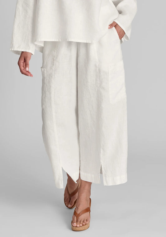 Modern Flood - Linen Pants With Elastic Waist - FINAL SALE