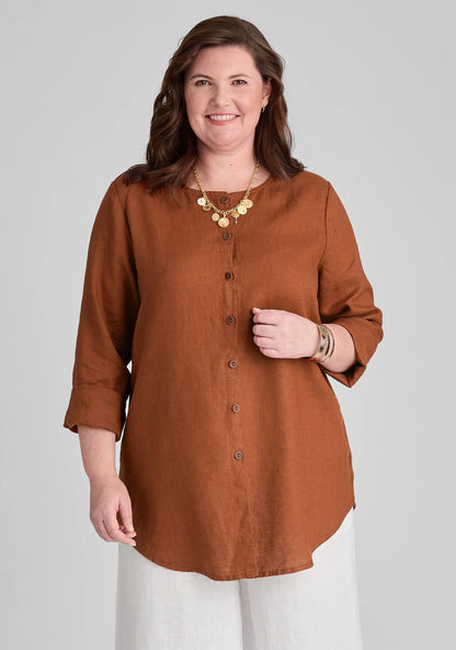Gotcha Blouse - Linen Cardigan