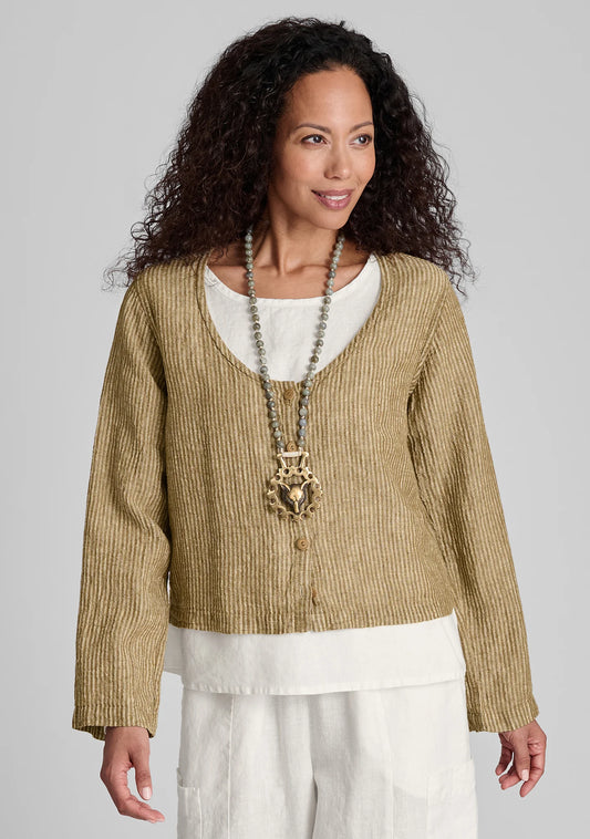 Vee Cardi - Linen Cardigan - FINAL SALE