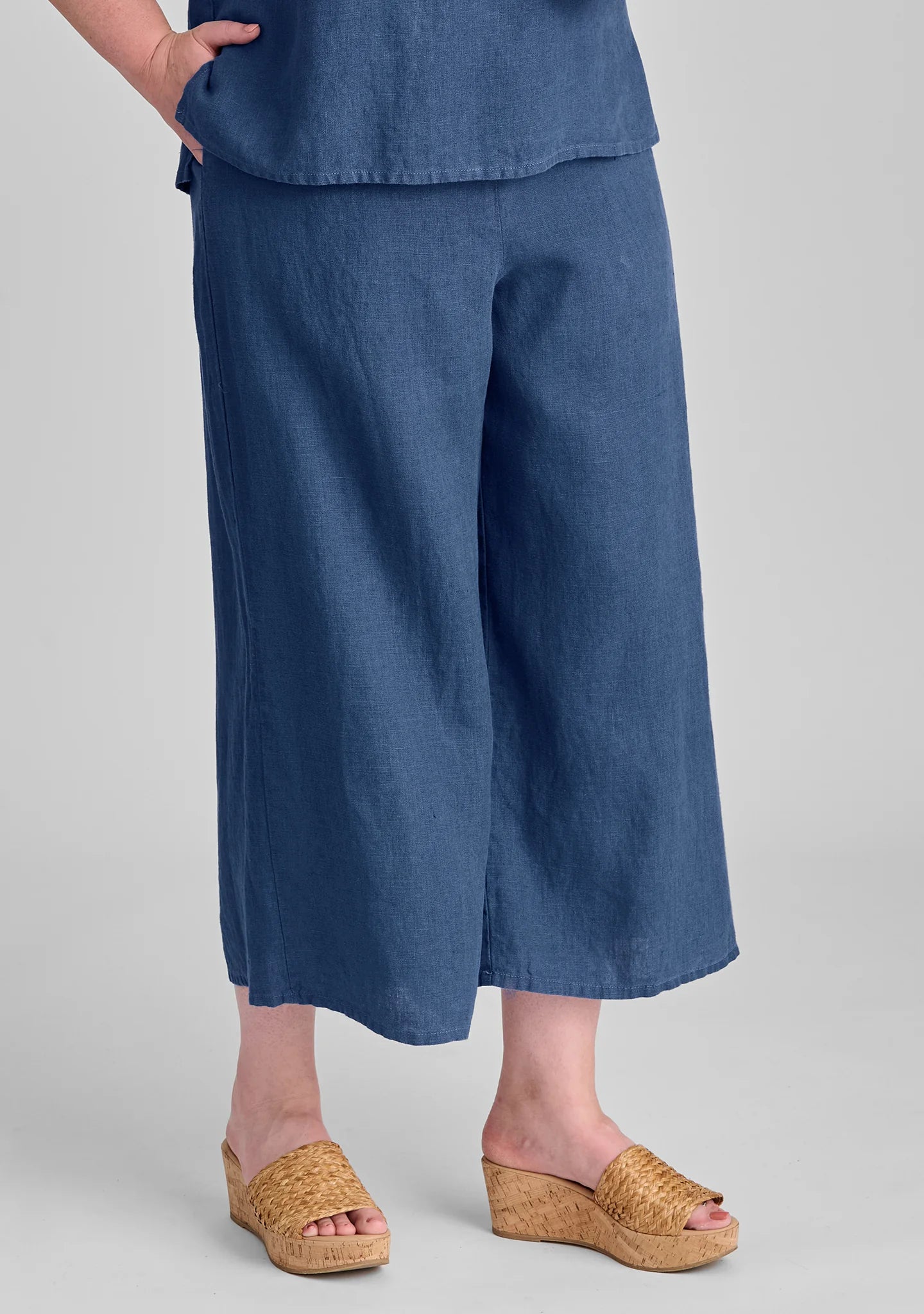 Sociable Flood - Wide Leg Linen Pants - FINAL SALE