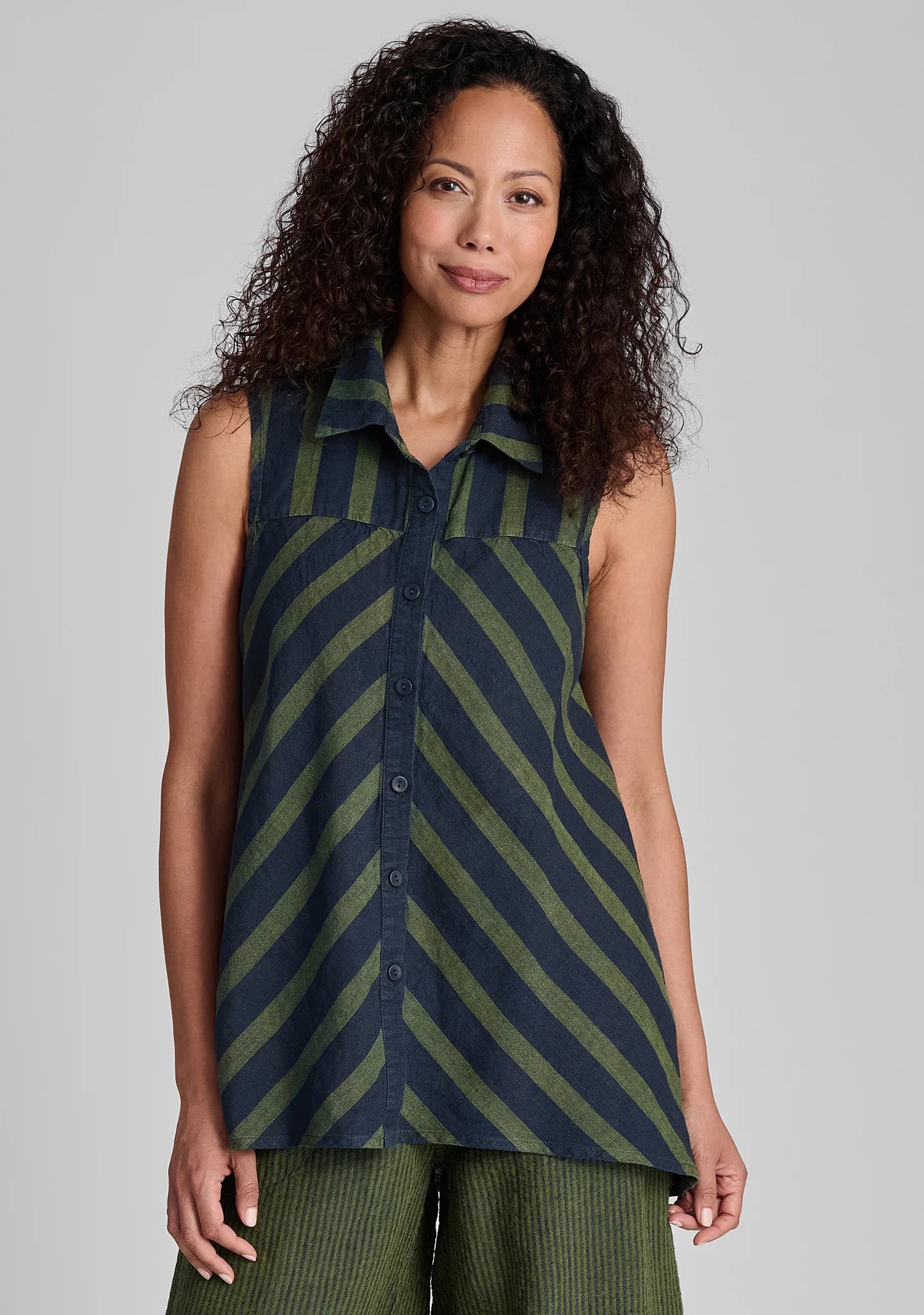Skyline Blouse - Sleeveless Linen Blouse - FINAL SALE