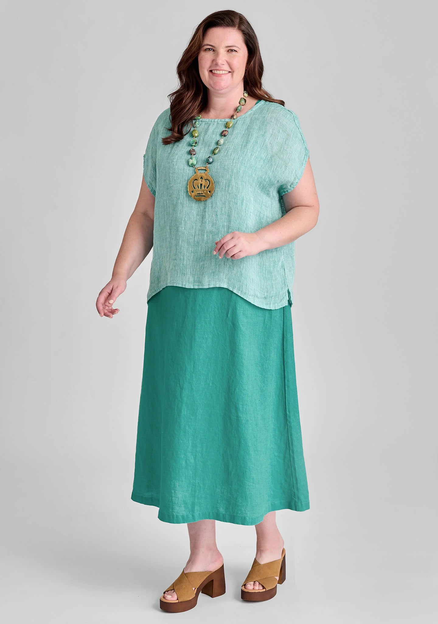 Mia Tee - Linen T Shirt - FINAL SALE