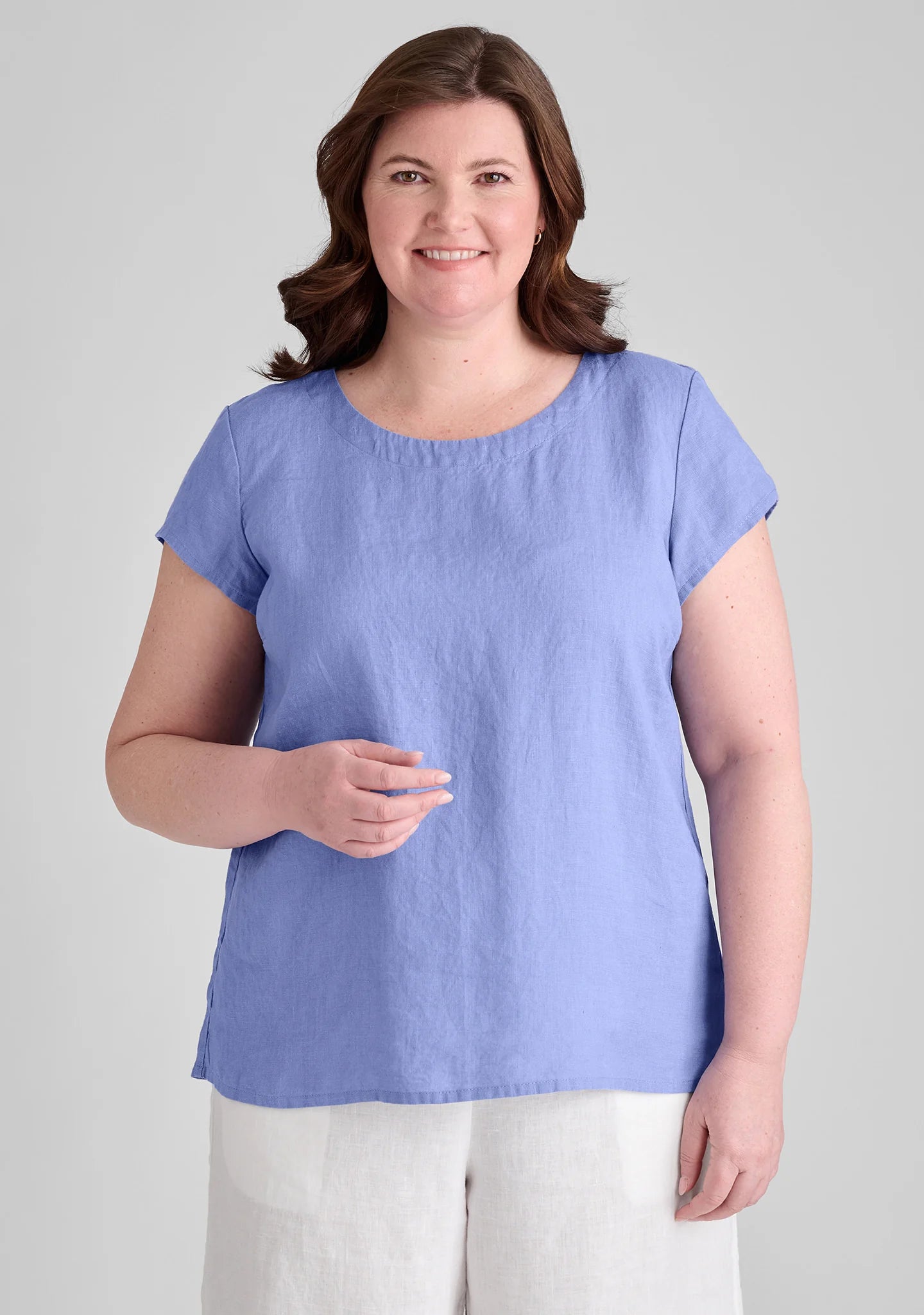 Tuck Back Tee - Linen T Shirt