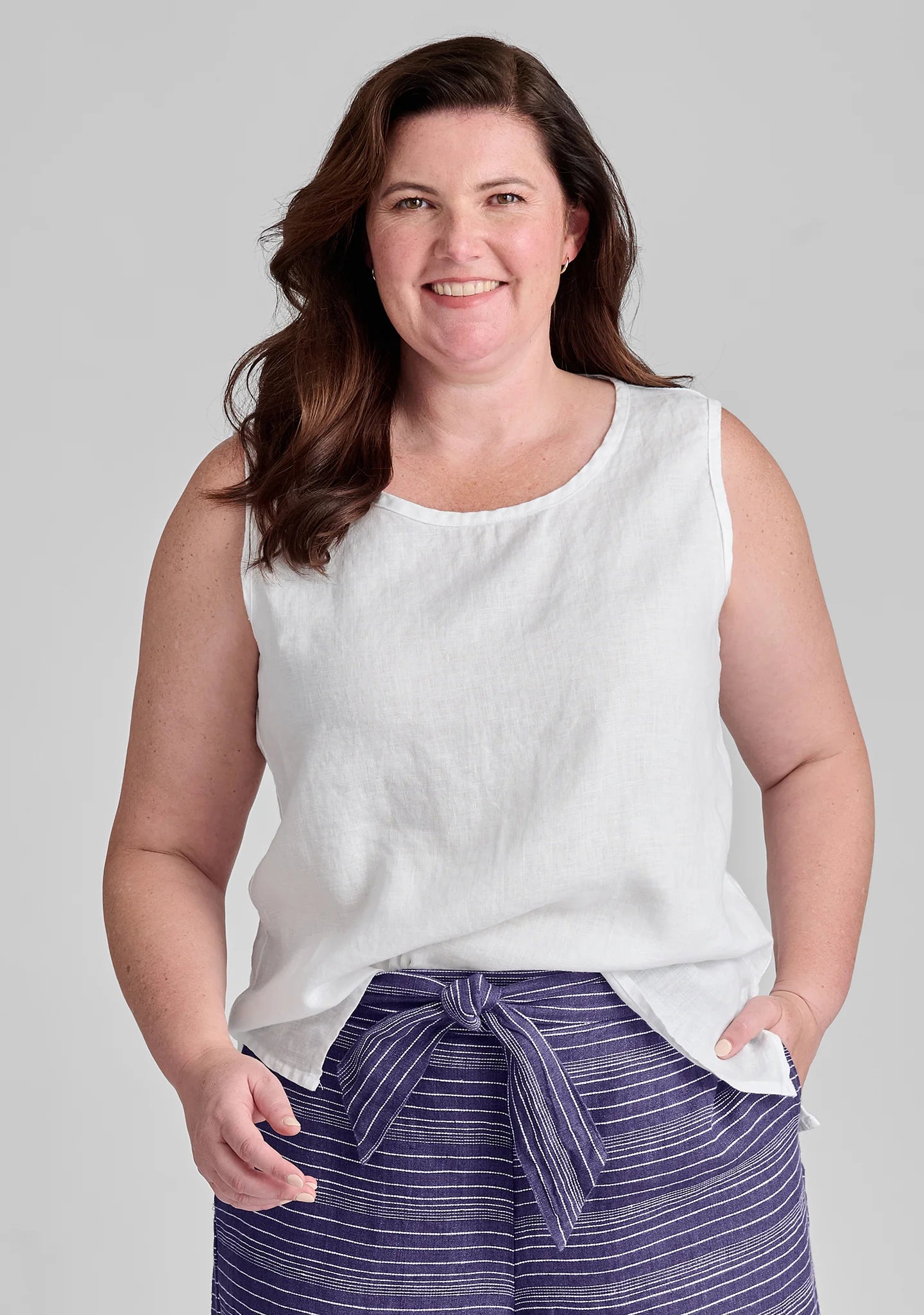 Sunny Tank - Linen Tank Top - FINAL SALE