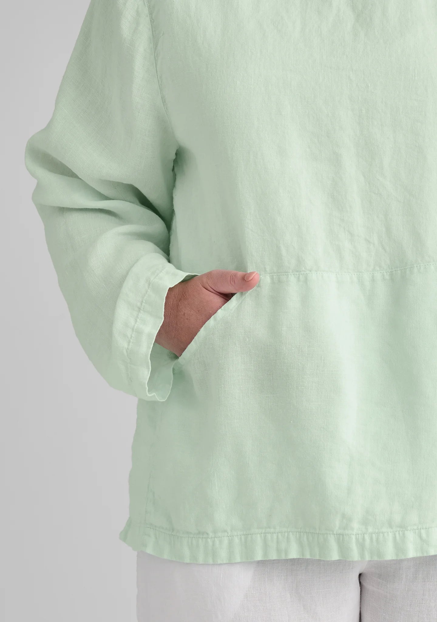 Hoodie - Linen Hooded Shirt