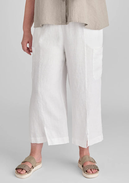 Modern Flood - Linen Pants With Elastic Waist