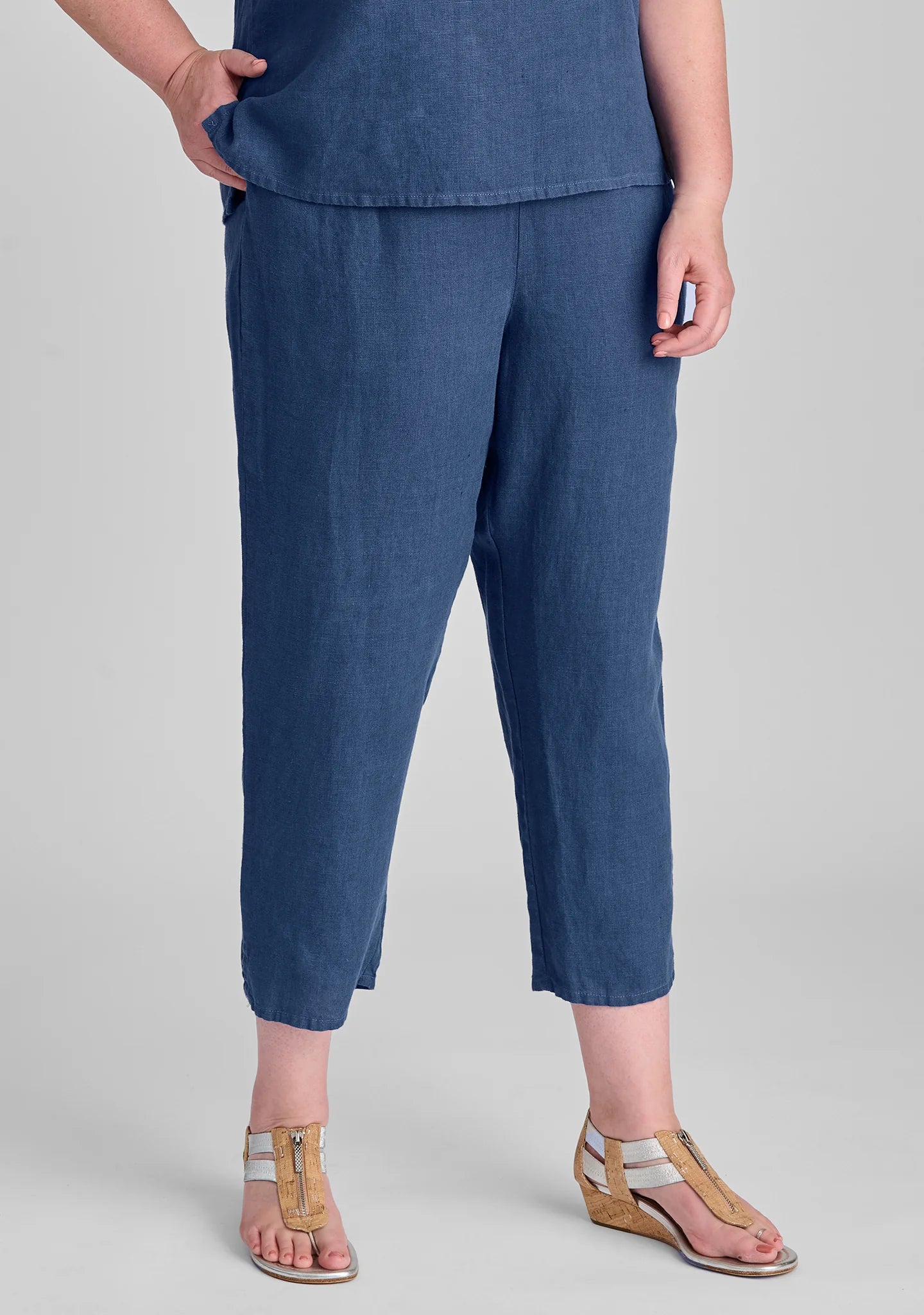 Pocketed Ankle Pant - Linen Pants - FINAL SALE