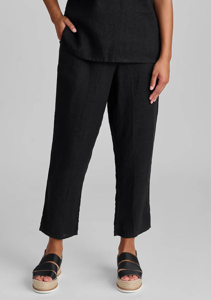 Pocketed Ankle Pant - Linen Pants