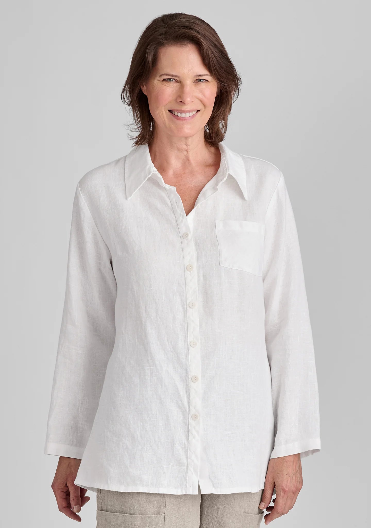 Bias Back Shirt - Linen Shirt
