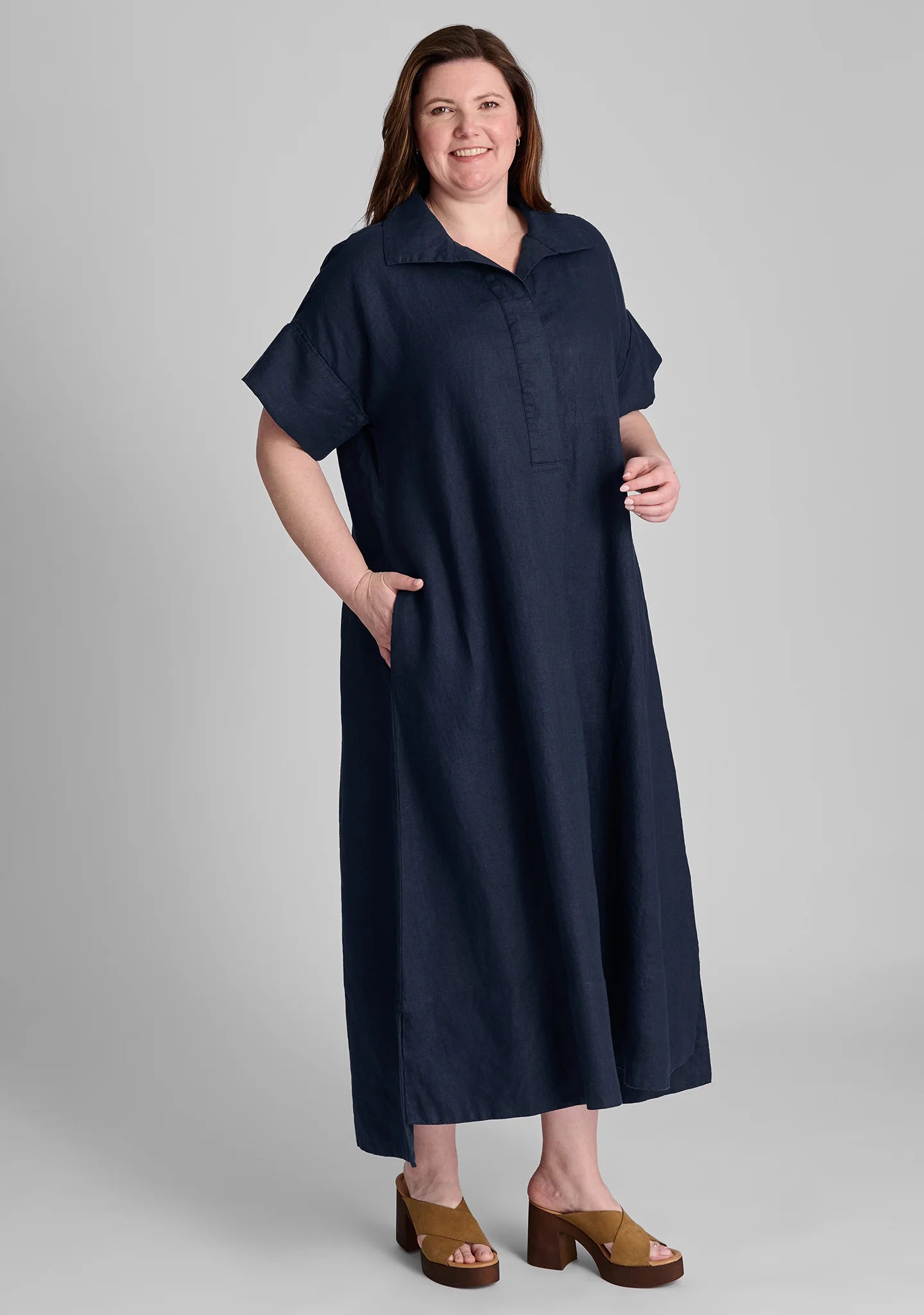 Artful Shirtdress - Linen Dress - FINAL SALE
