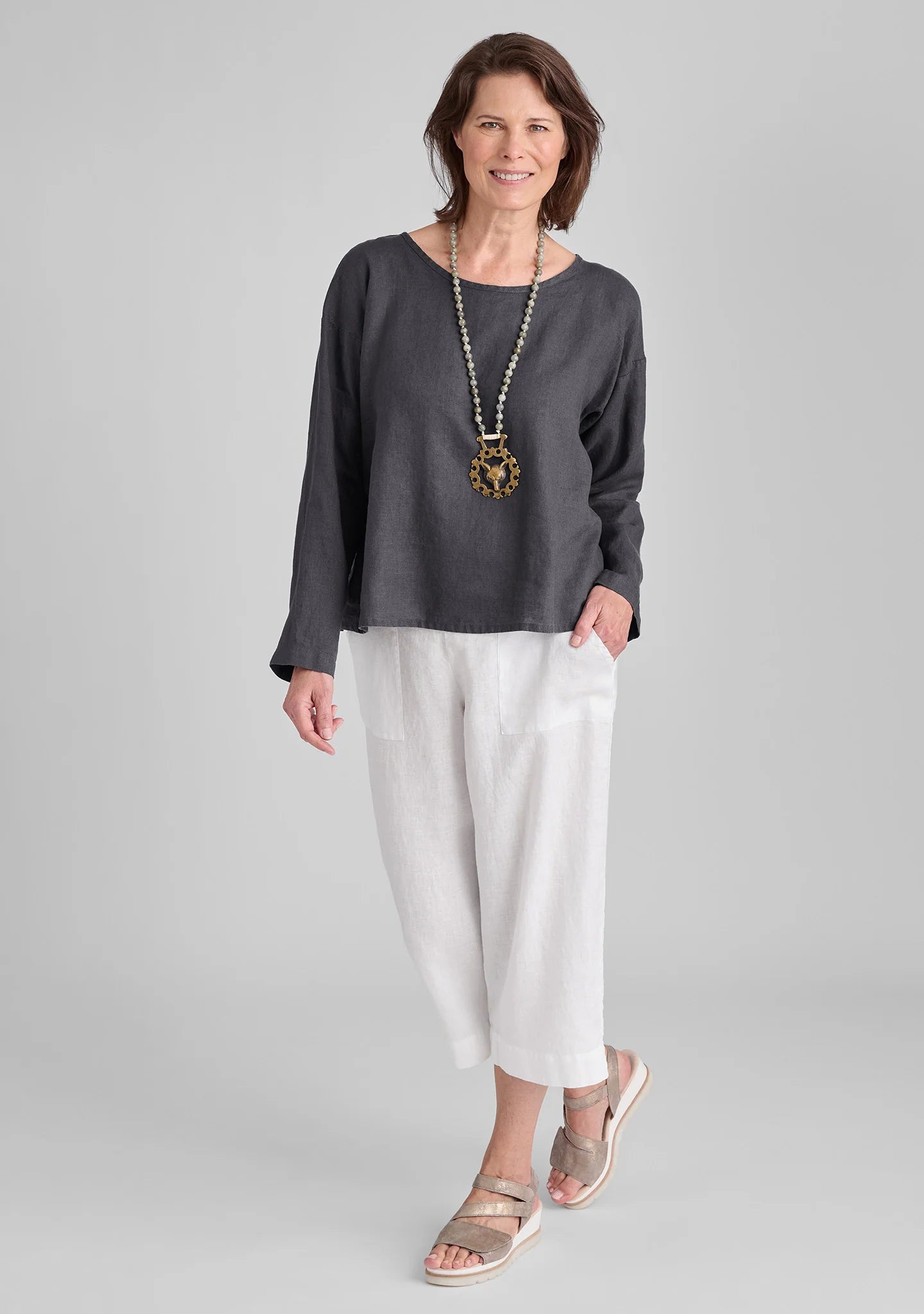 Easy Tee - Long Sleeve Linen Shirt