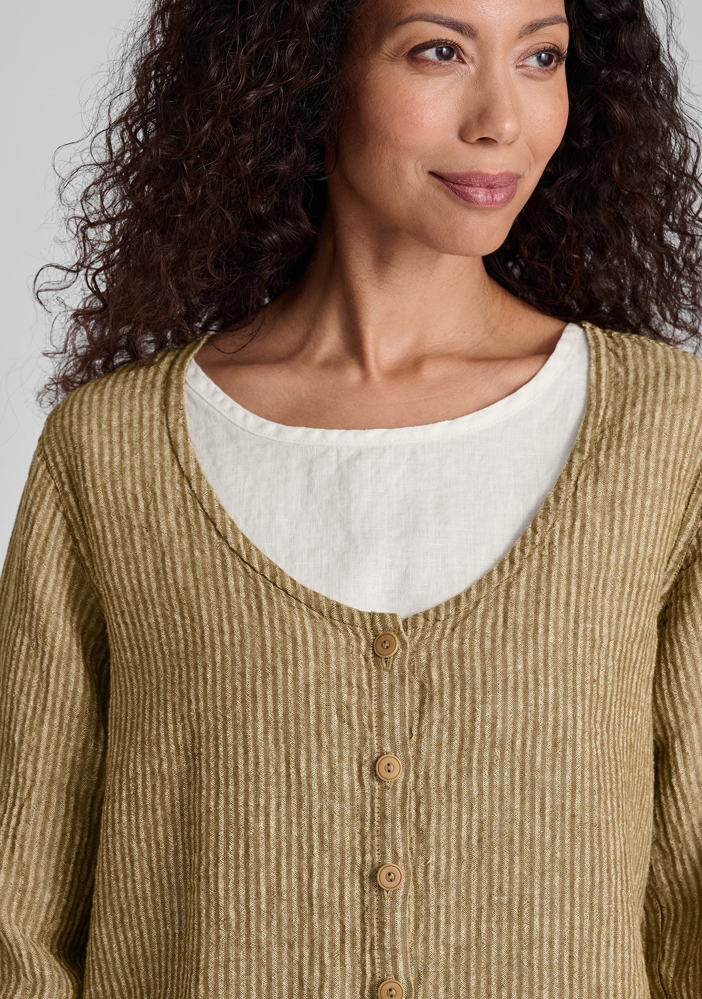 Vee Cardi - Linen Cardigan - FINAL SALE