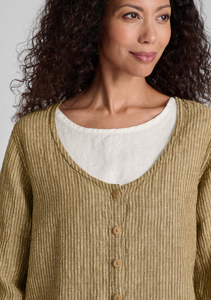 Vee Cardi - Linen Cardigan - FINAL SALE