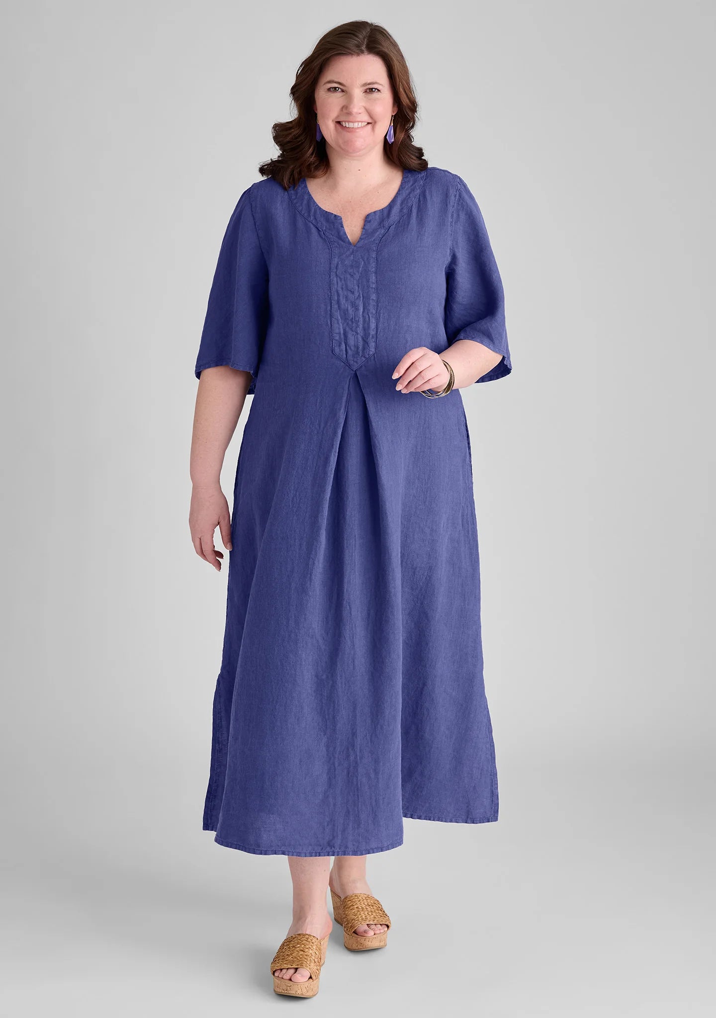 Caftan Dress - Linen Maxi Dress