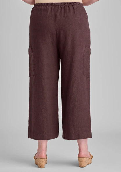 Modern Flood - Linen Pants With Elastic Waist
