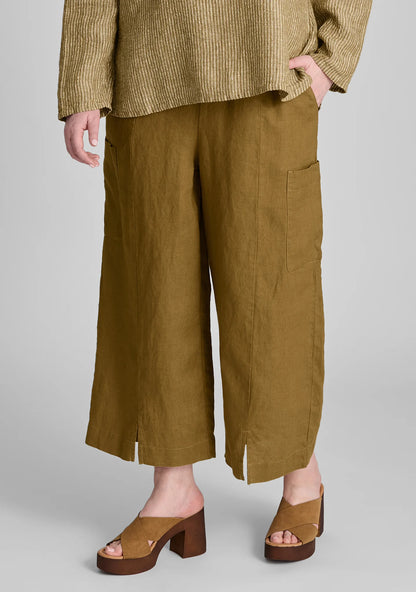Modern Flood - Linen Pants With Elastic Waist - FINAL SALE