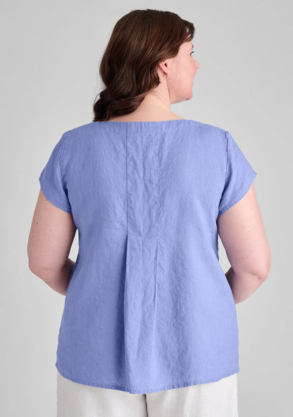 Tuck Back Tee - Linen T Shirt
