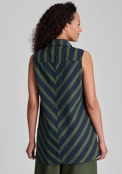 Skyline Blouse - Sleeveless Linen Blouse - FINAL SALE