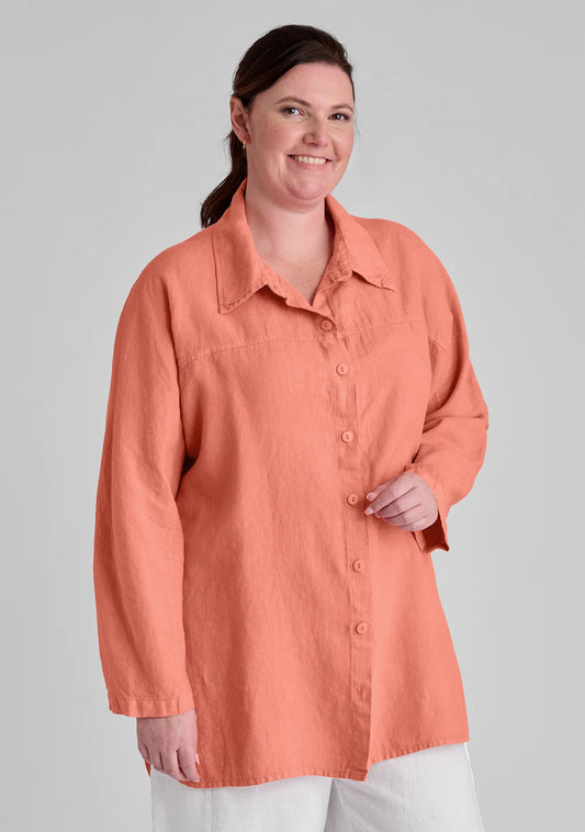 Dramatic Shirt - Linen Button Down Shirt - FINAL SALE