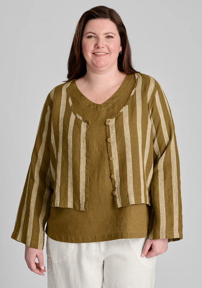 Vee Cardi - Linen Cardigan - FINAL SALE