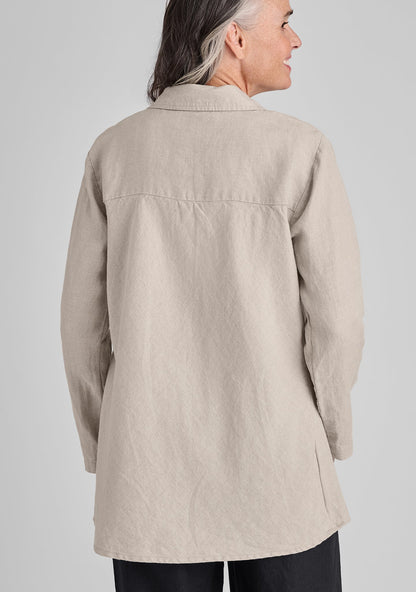 Bias Back Shirt - Linen Shirt
