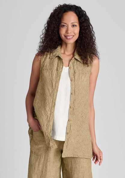 Skyline Blouse - Sleeveless Linen Blouse - FINAL SALE
