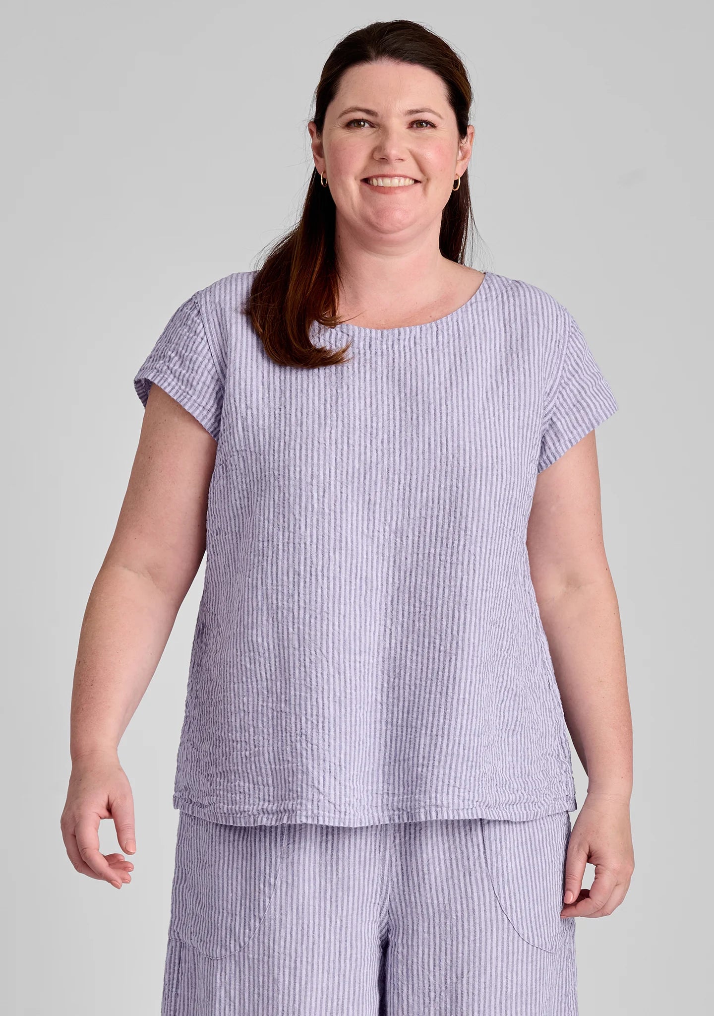 Tuck Back Tee - Linen T Shirt - FINAL SALE