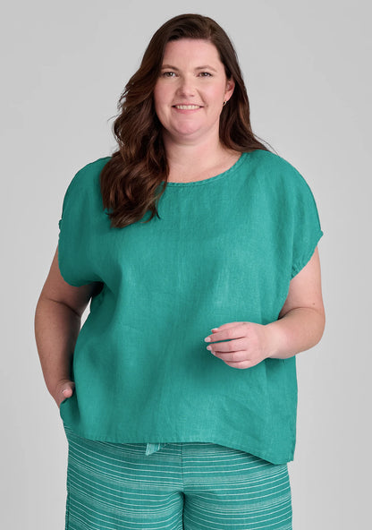 Mia Tee - Linen T Shirt - FINAL SALE