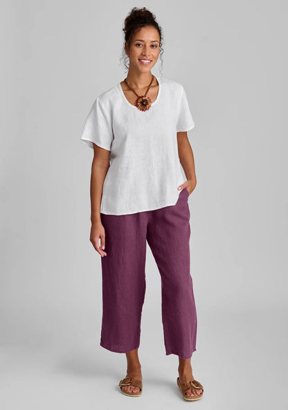 Floods - Linen Pants With Elastic Waist - FINAL SALE