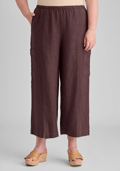 Modern Flood - Linen Pants With Elastic Waist