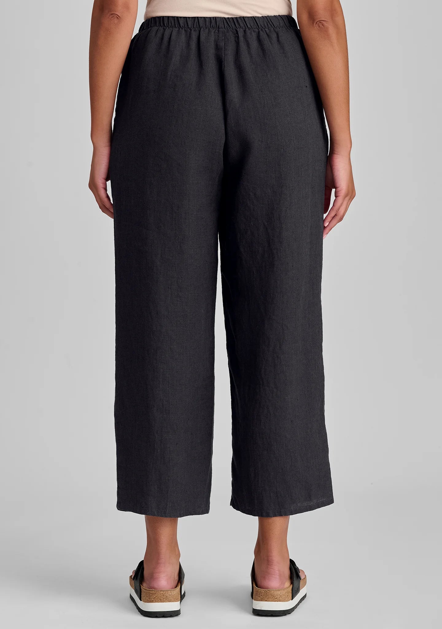 Floods - Linen Pants With Elastic Waist - FINAL SALE