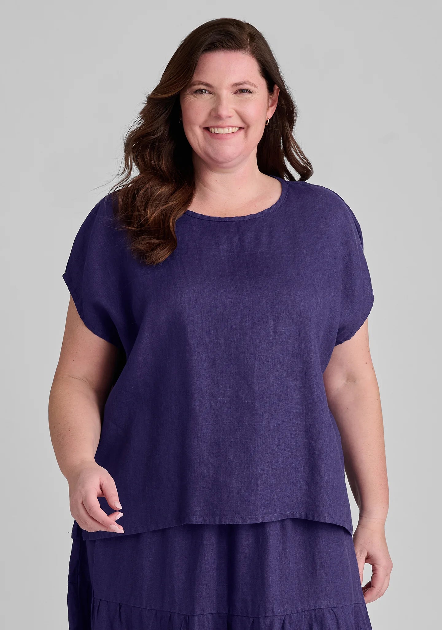 Mia Tee - Linen T Shirt - FINAL SALE