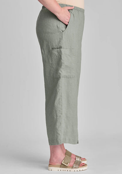 Modern Flood - Linen Pants With Elastic Waist - FINAL SALE