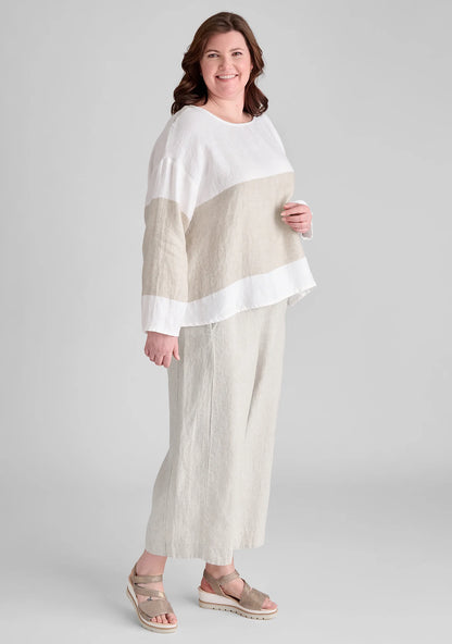 Panel Pant - Linen Pants With Elastic Waist