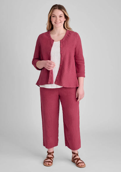 Floods - Linen Pants With Elastic Waist