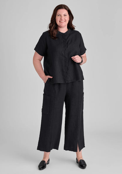 Modern Flood - Linen Pants With Elastic Waist