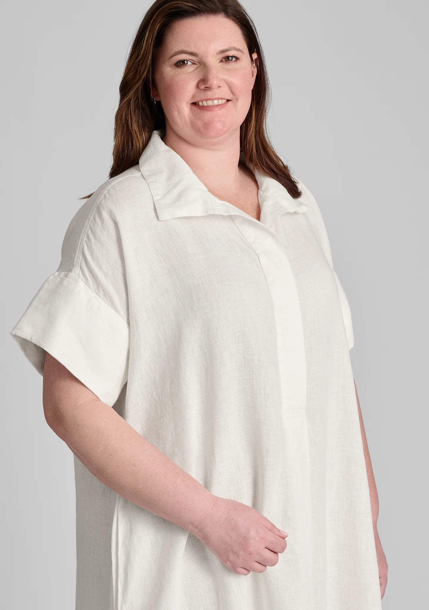 Artful Shirtdress - Linen Dress - FINAL SALE
