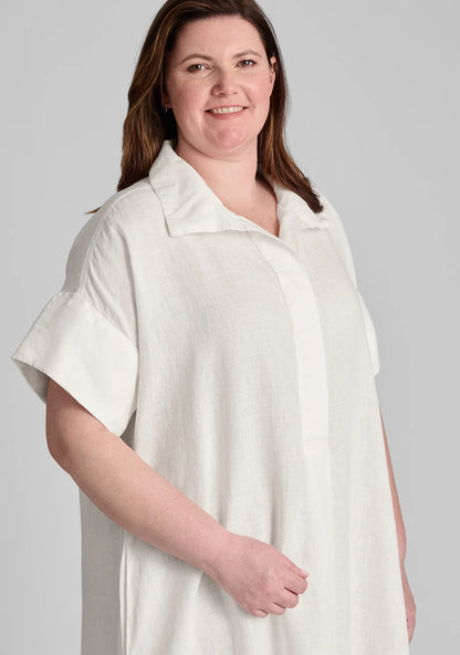 Artful Shirtdress - Linen Dress - FINAL SALE