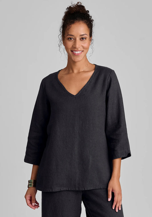 V Pullover - Linen Shirt - FINAL SALE