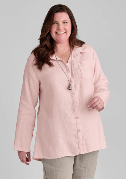 Bias Back Shirt - Linen Shirt - FINAL SALE