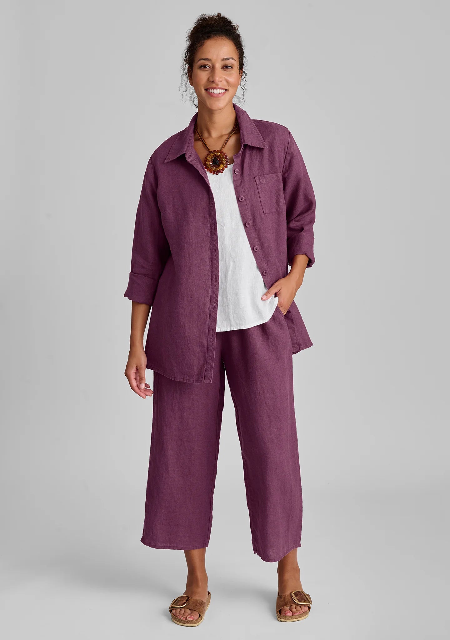 Bias Back Shirt - Linen Shirt - FINAL SALE